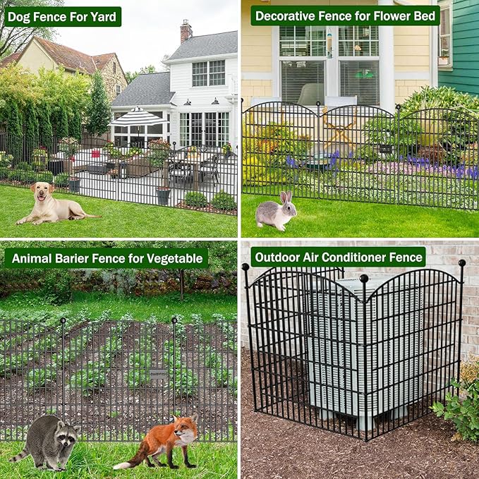 15 Panels Decorative Garden Fence - 32 in x 35.4 ft No Dig Dog Fence Outdoor - Image 6