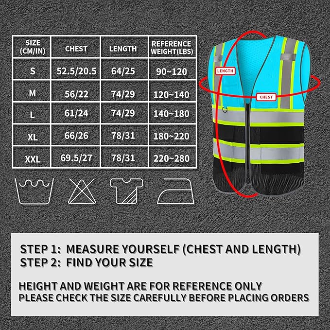 BeautyWill Custom Logo Safety Vest Class 2 High Visibility Reflective Vest - Image 6