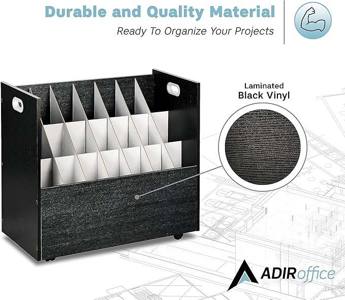 AdirOffice Adir Blue Print Storage Organizer - Image 5