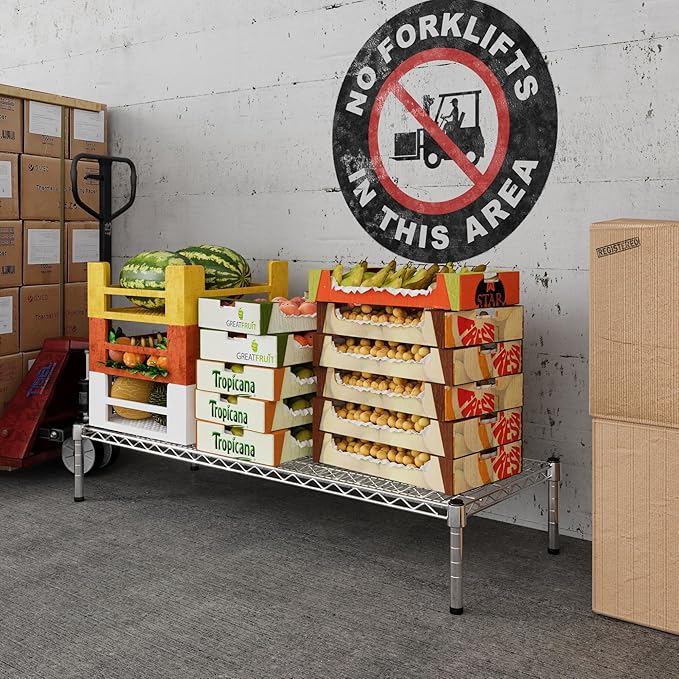 18" Deep x 48" Wide x 8" Height Wire Shelving Kit | 1-Tier | NSF Commercial - Image 5