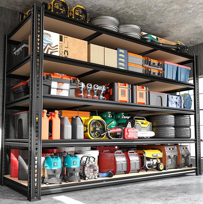 60" W Garage Shelving 72" H Metal Shelving 3500LBS Storage Shelves Heavy Duty 5 - Image 9