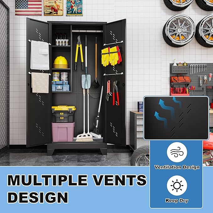 75" Heavy-Duty Metal Storage Cabinet - Image 4