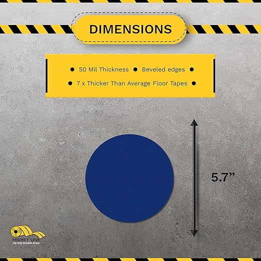 Mighty Line 5.7" Solid Dot Shaped Floor Marking Tape - Image 3