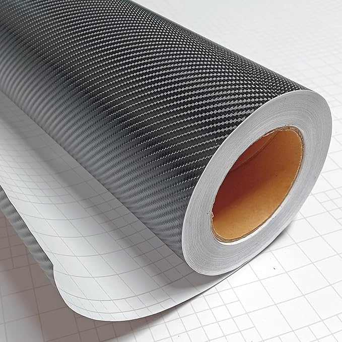 3D Black Carbon Fiber Vinyl Bubble Car Wrap Film Automotive DIY Decals by F+%26+B+LED+LIGHTS