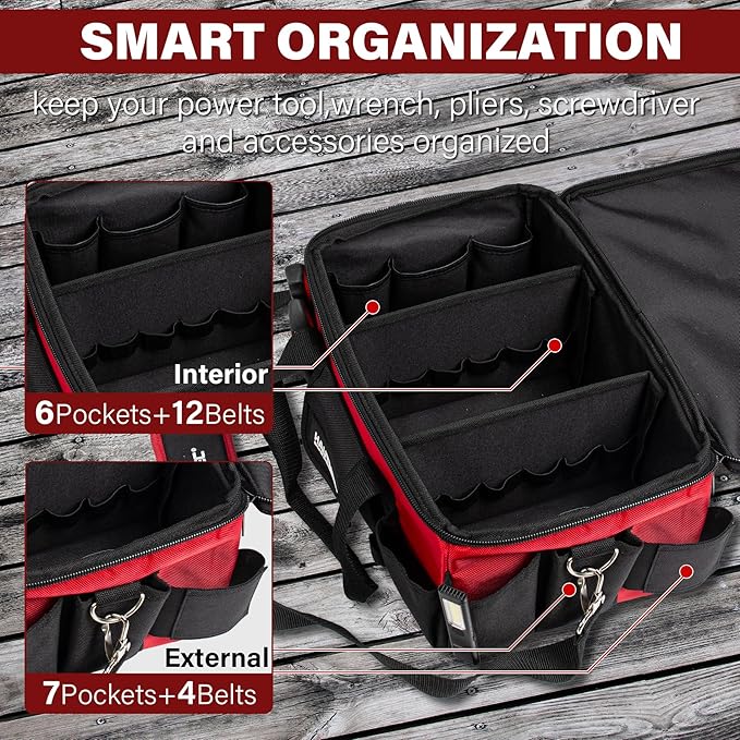 HAUTMEC 16-Inch Multi-Function Tool Bag - Image 4