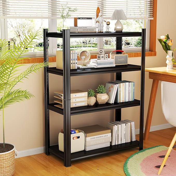 Storage Shelves, Garage Metal Shelving Unit, Adjustable, Double-Layer Column - Image 3