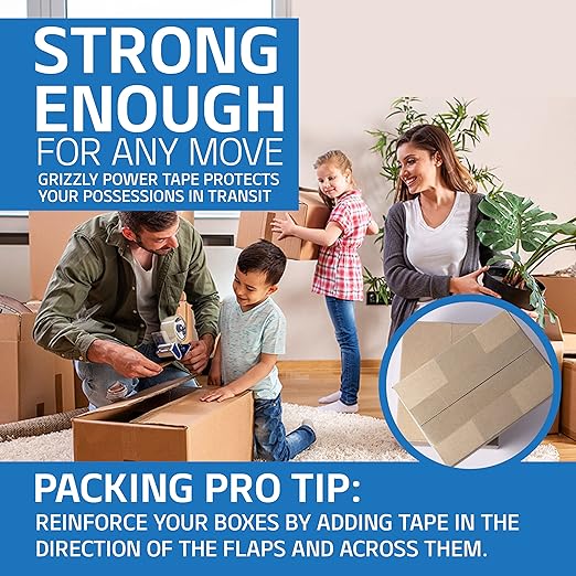 Grizzly Power Clear Packing Tape | Heavy Duty Packing Tape | 2.8mil Thick - Image 5