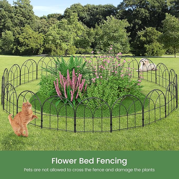 Small 12.55"*16.53" Decorative Garden Fencing Border, No Dig Fences Barrier - Image 5