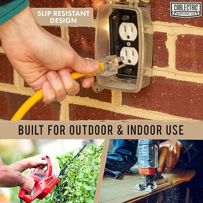 2 Pack 12 Gauge Outdoor Extension Cord 10 ft, 12/3 Heavy Duty Extension Cord 3 - Image 5