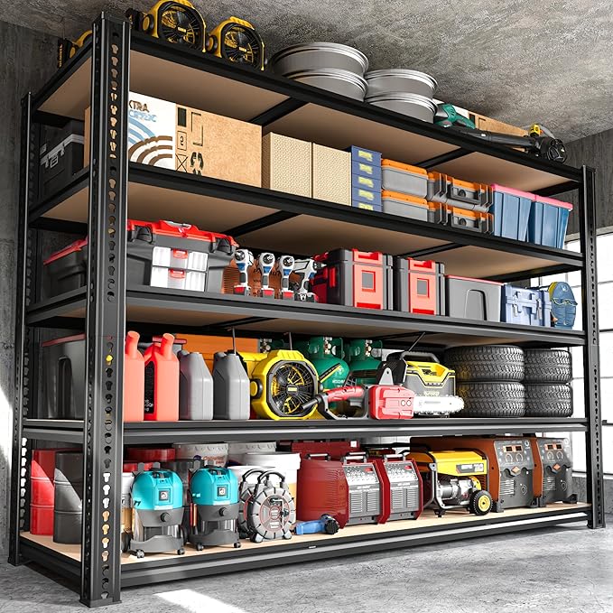 60" W Garage Shelving 72" H Metal Shelving 3500LBS Storage Shelves Heavy Duty 5 - Image 9