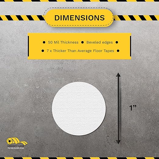 Mighty Line 1" Solid Dot Shaped Floor Marking Tape - Image 3