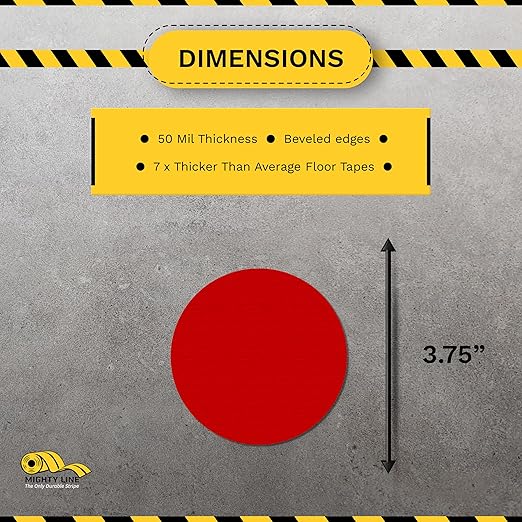 Mighty Line 3.75" Solid Dot Shaped Floor Marking Tape - Image 3