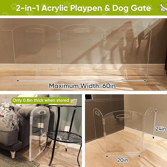 Dog Gate, Free Standing Pet Gates - Image 2