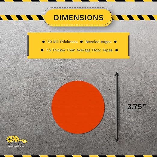 Mighty Line 3.75" Solid Dot Shaped Floor Marking Tape - Image 3