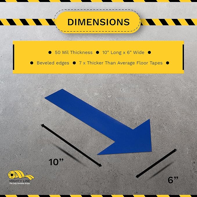 Mighty Line Solid Arrows Directional Sticker Sign Floor Marking Tape - Image 3