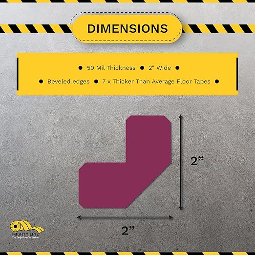 Mighty Line 2" Half Angle Marker Floor Marking Tape - Image 3