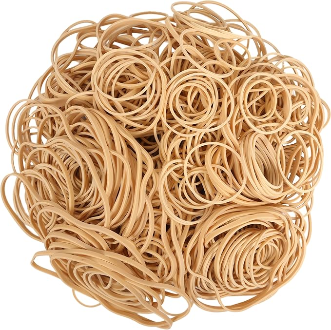 HAIDIBAO-Rubber Bands Assorted Sizes Beige Elastic Bands - Image 4