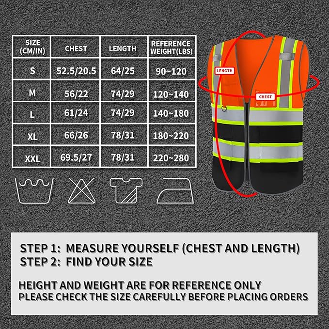 BeautyWill Custom Logo Safety Vest Class 2 High Visibility Reflective Vest - Image 5