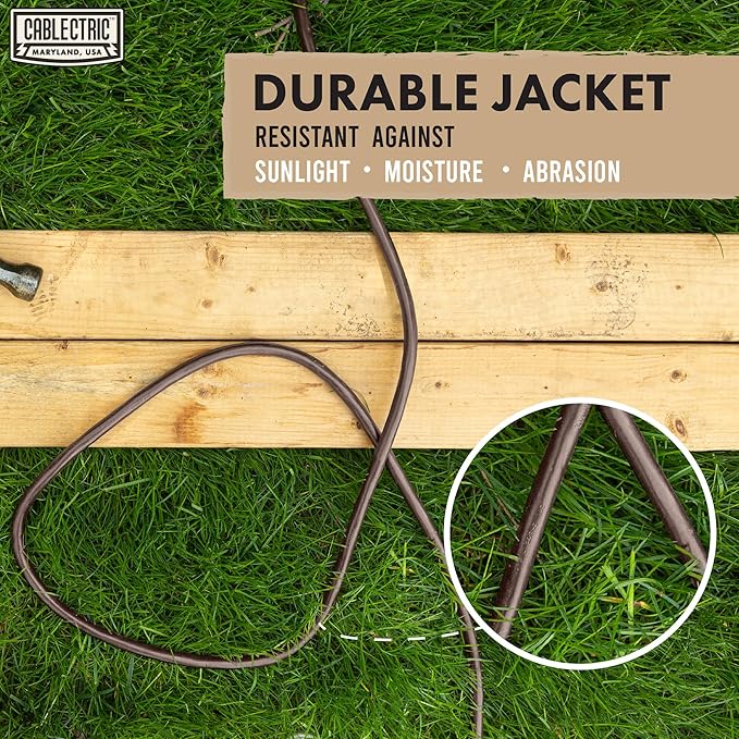 Brown Outdoor Extension Cord 75 ft, 16/3 Heavy Duty Cable - Image 7