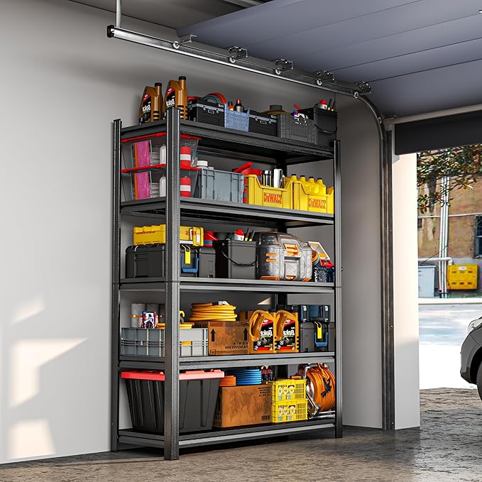 72"H Storage Shelves heavy duty 2535LBS Garage Shelving adjustable metal shel 5 - Image 2
