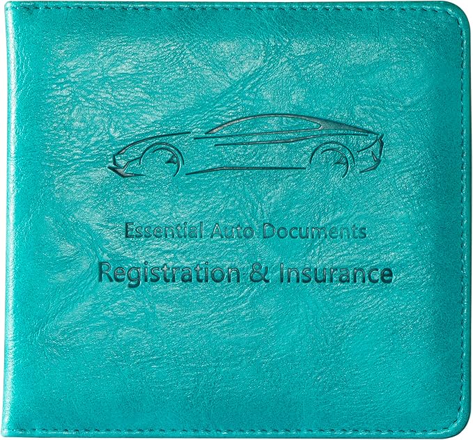 Mymazn Car Registration & Insurance Card Holder, PU Leather Holder by Mymazn
