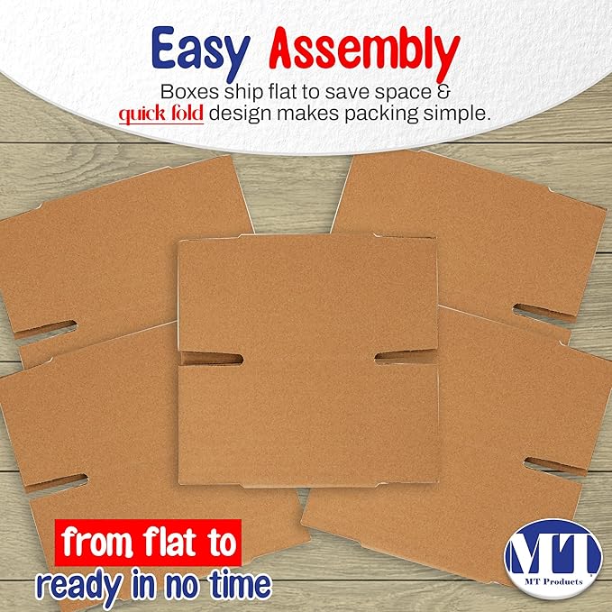 MT Products Sturdy Kraft Corrugated Cardboard Small Shipping Boxes and Mailing - Image 5