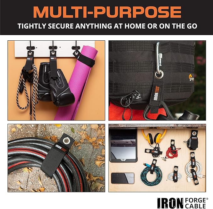 Iron Forge Cable Extension Cord Wrap Organizer, 15 Piece Multi-Pack - Image 5