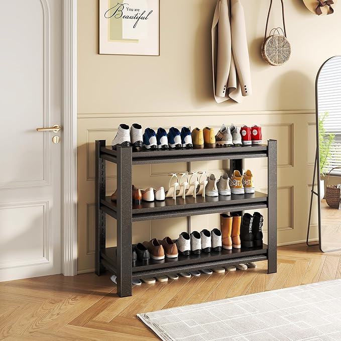 3-Tier Storage Shelves, Garage Metal Shelving Unit, Adjustable, Double-Layer - Image 5