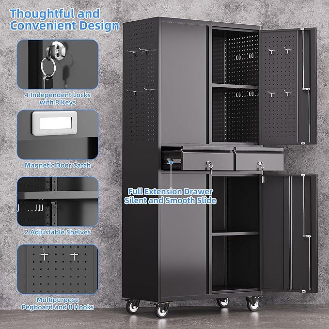 Metal Garage Storage Cabinet - Image 4