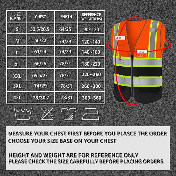 BeautyWill Custom Logo 10/20 Pack Safety Vest Class2 High Visibility Vest - Image 6