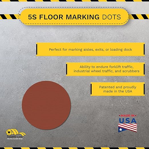 Mighty Line 2.7" Solid Dot Shaped Floor Marking Tape - Image 2