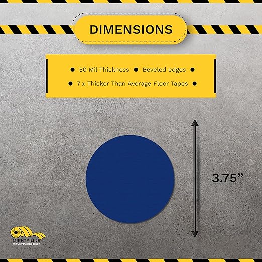 Mighty Line 3.75" Solid Dot Shaped Floor Marking Tape - Image 3
