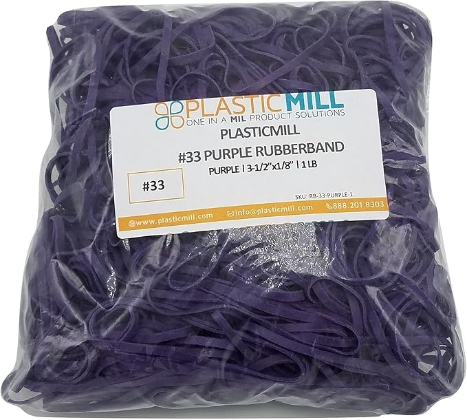 PlasticMill Purple Rubber Bands Size 33 - Image 3