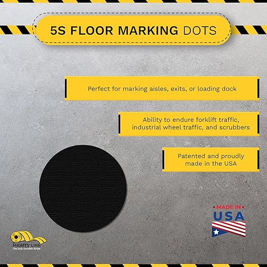 Mighty Line 1" Solid Dot Shaped Floor Marking Tape - Image 2