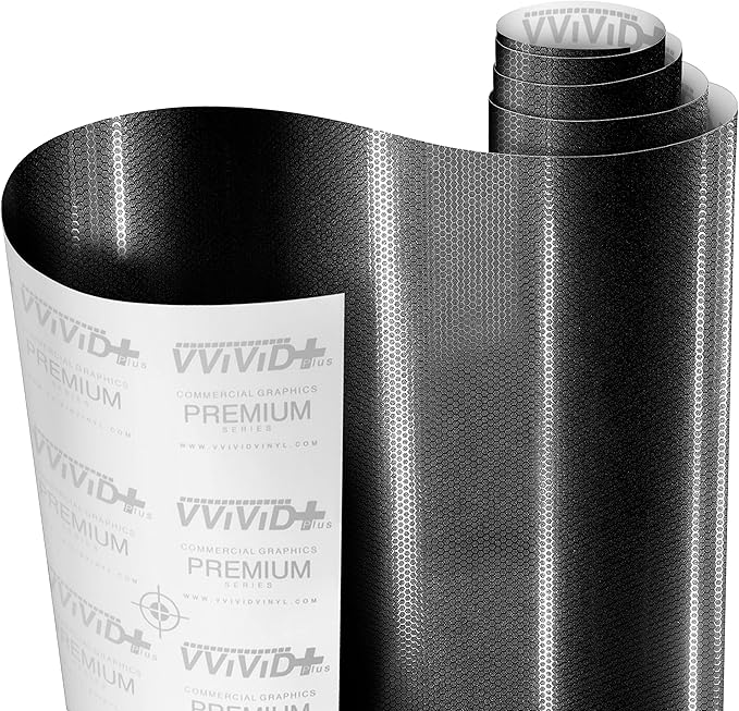 VViViD+ Honeycomb Matte Black Small Pattern Car Wrap Vinyl by VVIVIDVINYLS