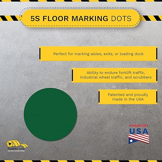 Mighty Line 3/4" Solid Dot Shaped Floor Marking Tape - Image 2