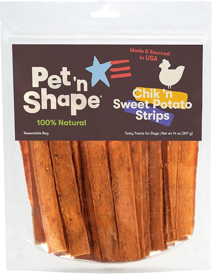 Pet 'n Shape Chik 'n Sweet Potato Strips Dog Treats– Made and Sourced in the by PetnShape