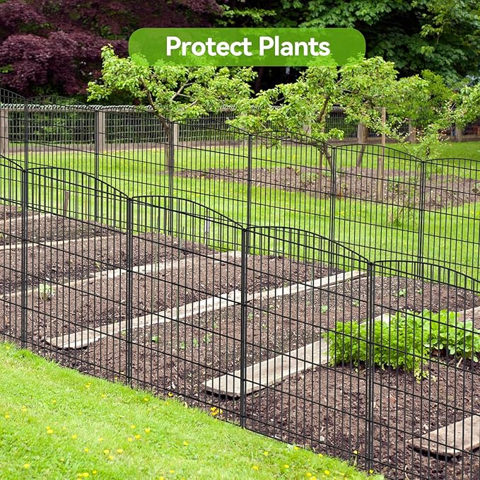INJOPEXI Decorative Garden Fence 6 Panels 13ft×36in Animal Barrier Fences - Image 5
