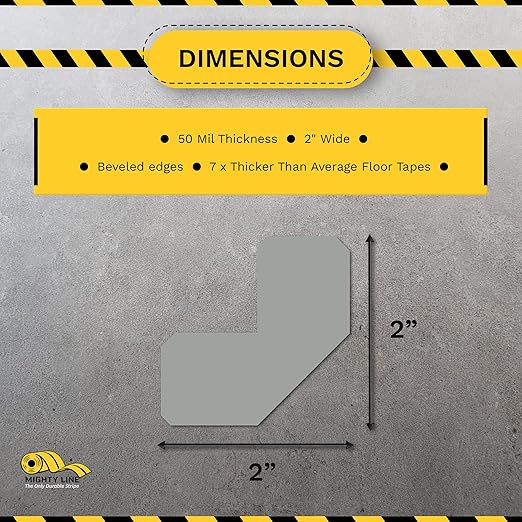 Mighty Line 2" Half Angle Marker Floor Marking Tape - Image 3
