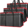 Bodaon 3-Pack Insulated Food Delivery Bag, XXXL Pizza Cooler Bags, Rideshare by Bodaon