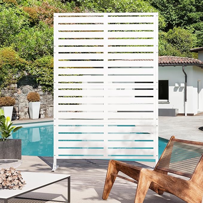 Modern Shade Metal Privacy Screen 72" H x 48" W, Freestanding Decorative by MODERNSHADE