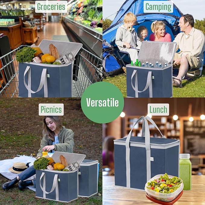 VENO 2 Pack Cooler Bag and Insulated Grocery Bags - Image 6