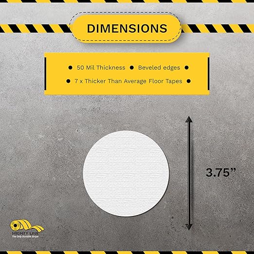 Mighty Line 3.75" Solid Dot Shaped Floor Marking Tape - Image 3