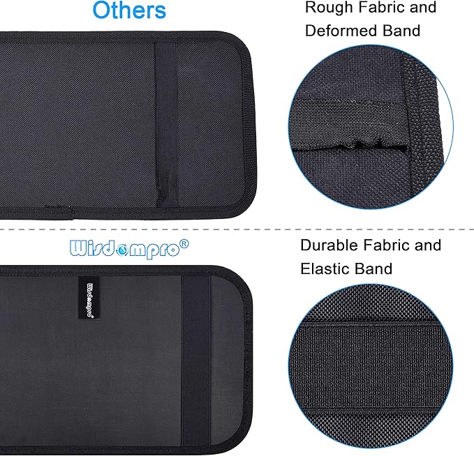 Car Sun Visor Organizer, Wisdompro Vehicle Interior Accessories Storage Pouch - Image 6