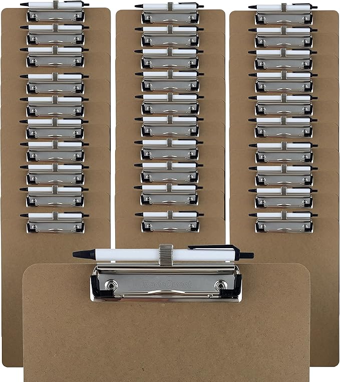 Trade Quest Clipboards Pen Holder Clip Letter Size by Trade+Quest+Global+Corp