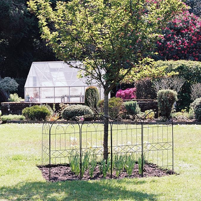 Decorative Garden Fence 10 Pack, 30in x 10ft Rustproof Metal Wire Animal Barrier - Image 7