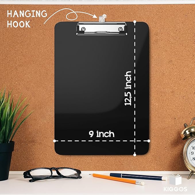 25 Pack Plastic Clipboards Black Clip Boards - Image 3