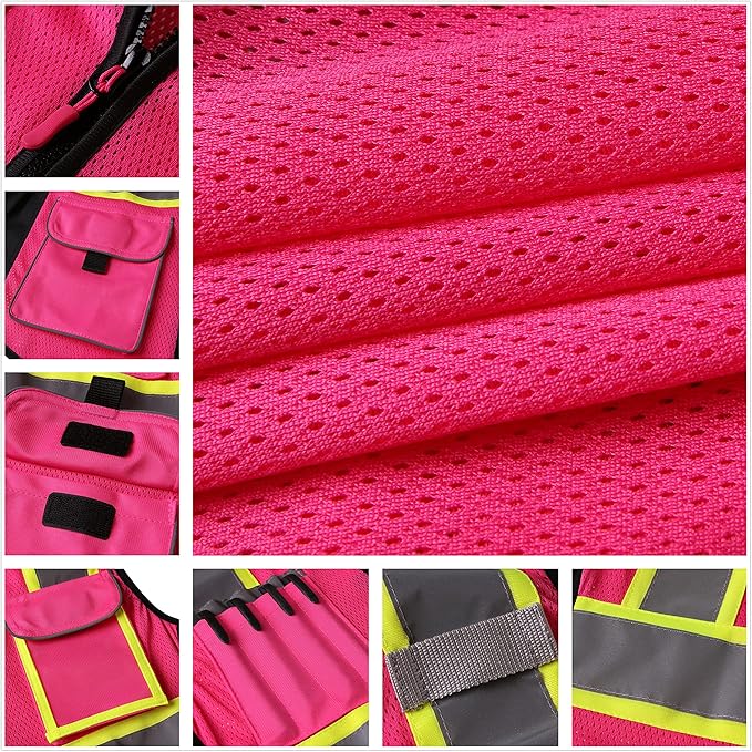 Safety Vest for women, Hi vis Reflective Lady Work vest - Image 4