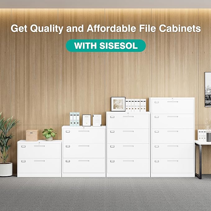 SISESOL 3 Drawer Lateral File Cabinet - Image 4