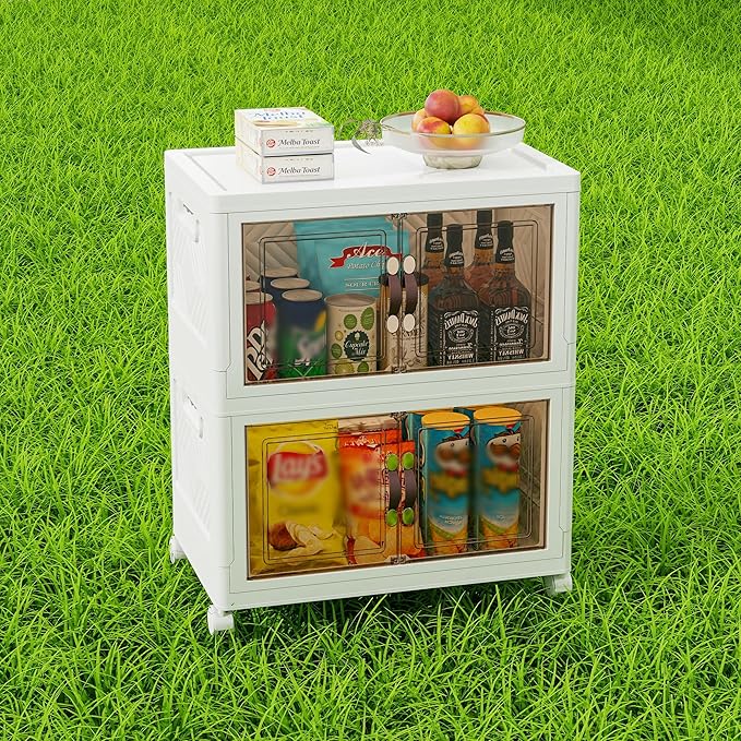Storage Bins with Lids and Wheels, 90QT-45QT*2Tier Collapsible Bathroom Storage - Image 7